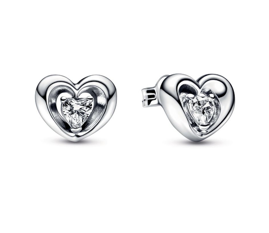 Pandora Radiant Heart &amp; Floating Stone Stud Earrings - 292500C01