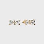 Sparkling Bow Stud Earrings - 263507C01