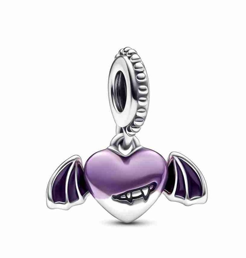 Vampire Winged Heart Dangle Charm - 792290C01