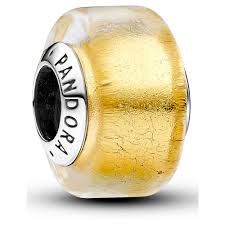 Golden Mini Murano Glass Charm - 793353C00