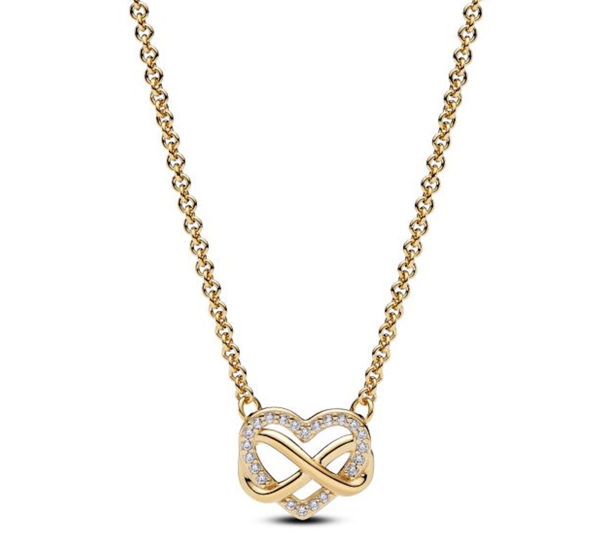 Sparkling Infinity Heart Collier Necklace - 362666C01-50