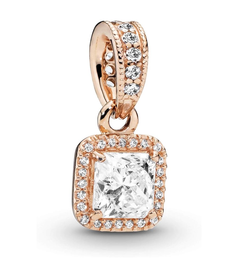 Square Sparkle Halo Pendant-380378CZ