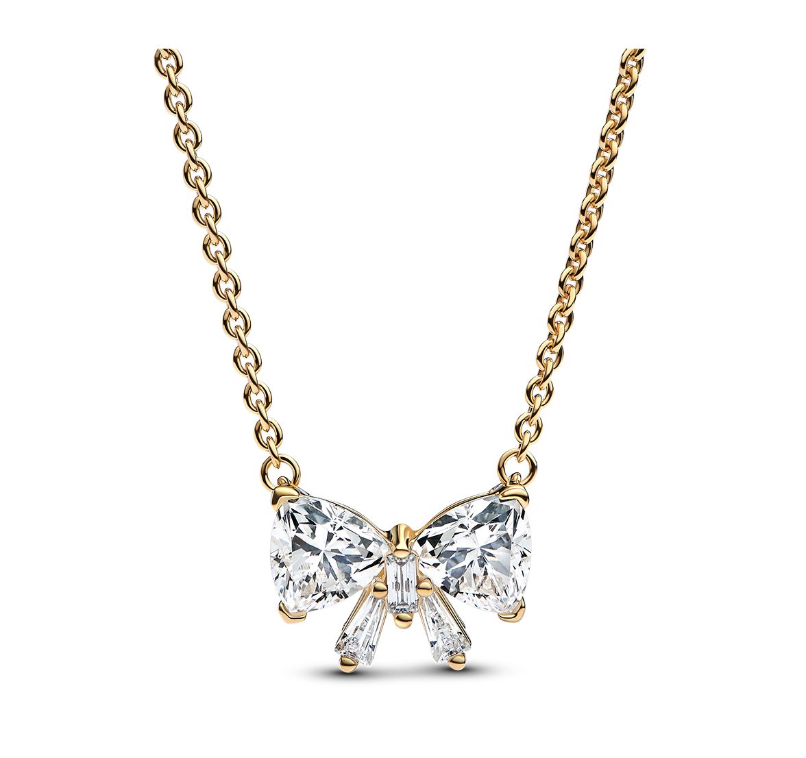 Sparkling Bow Necklace-363508C01-45