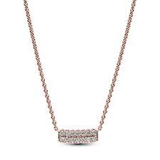 Pandora Timeless Pavé Double-row Bar Collier Necklace - 382621C01-45