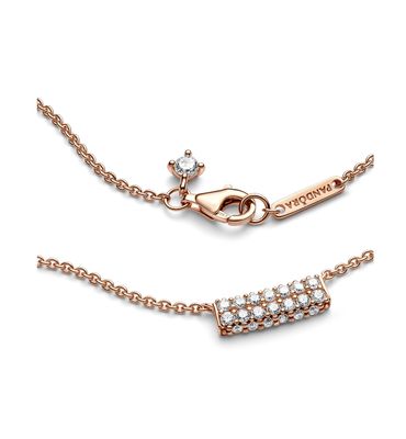 Timeless Pavé Double-Row Bar Collier Necklace - 382621C01-45