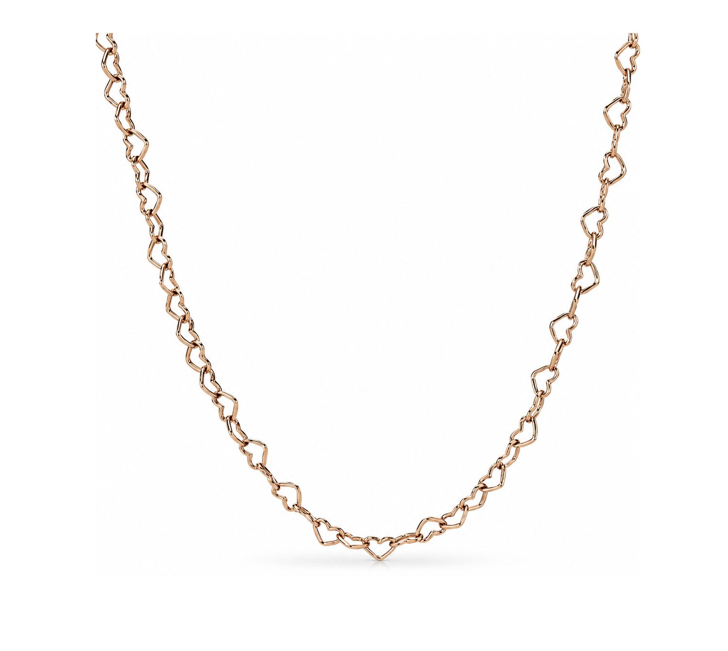 ORIGINAL PRICE:Joined Hearts Necklace, Rose Gold-387961-60