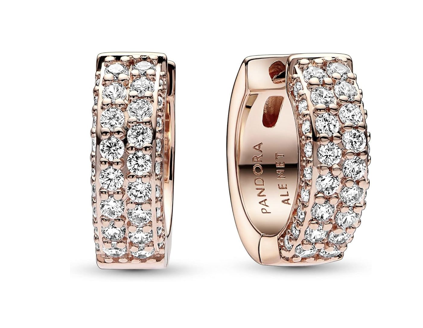 Pandora Timeless Pavé Double-Row Hoop Earrings - 282622C01