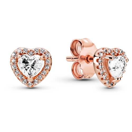 Sparkling Elevated Heart Stud Earrings - 288427C01