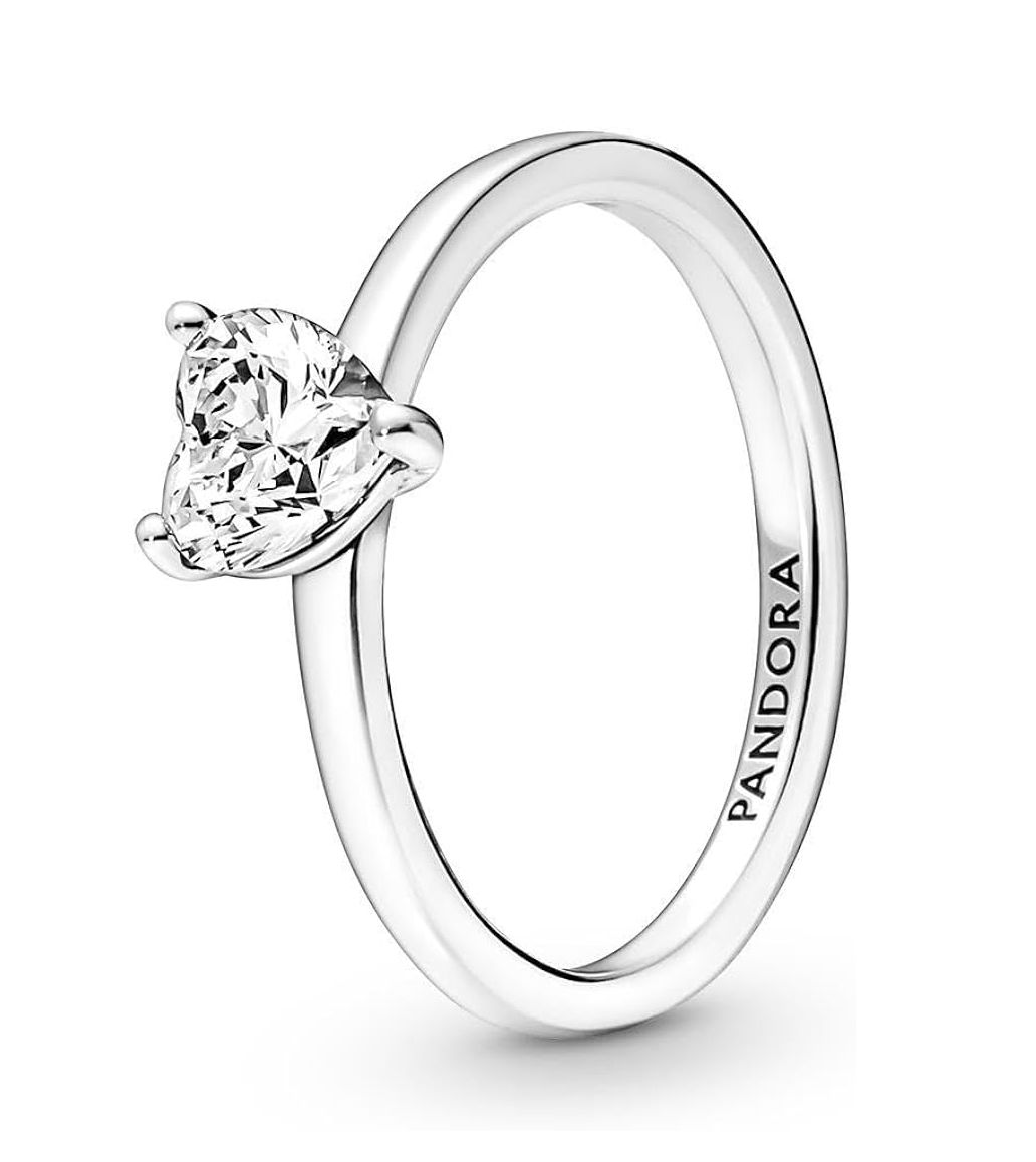 Sparkling Heart Solitaire Ring-191165C01