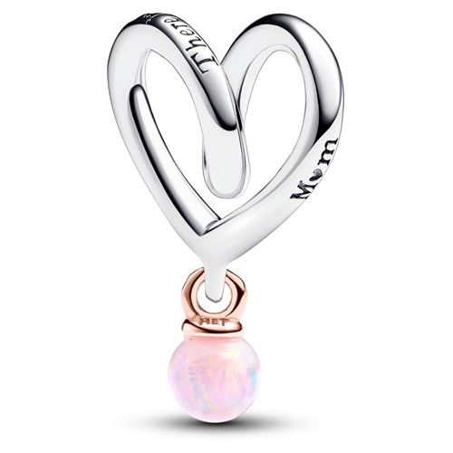 Two-tone Wrapped Heart Charm - 783242C01