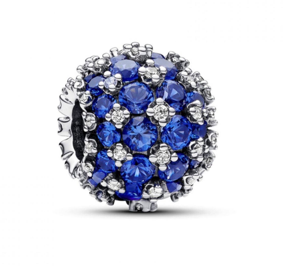 Sparkling Pavé Round Blue Charm-792630C02
