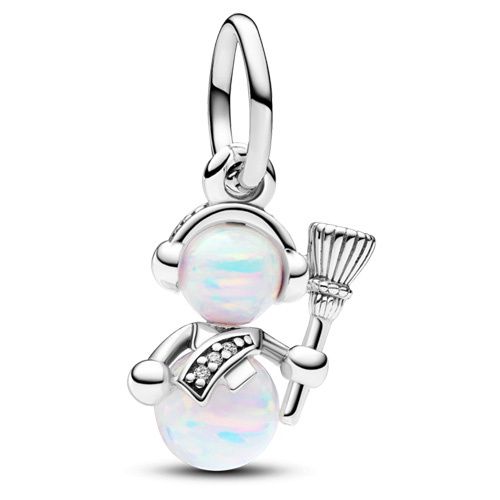 Opalescent Snowman Dangle Charm - 792981C01