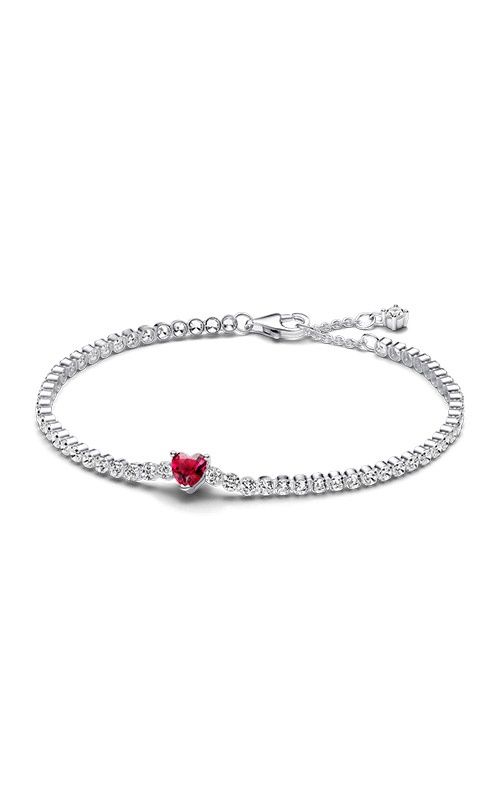 Red Sparkling Heart Tennis Bracelet - 590041C02