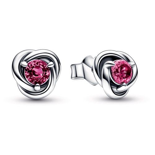 Pink Eternity Circle Stud Earrings - 292334C05
