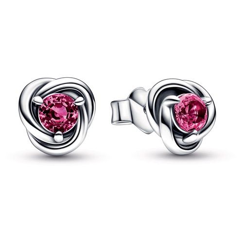Pandora Pink Eternity Circle Stud Earrings - 292334C05