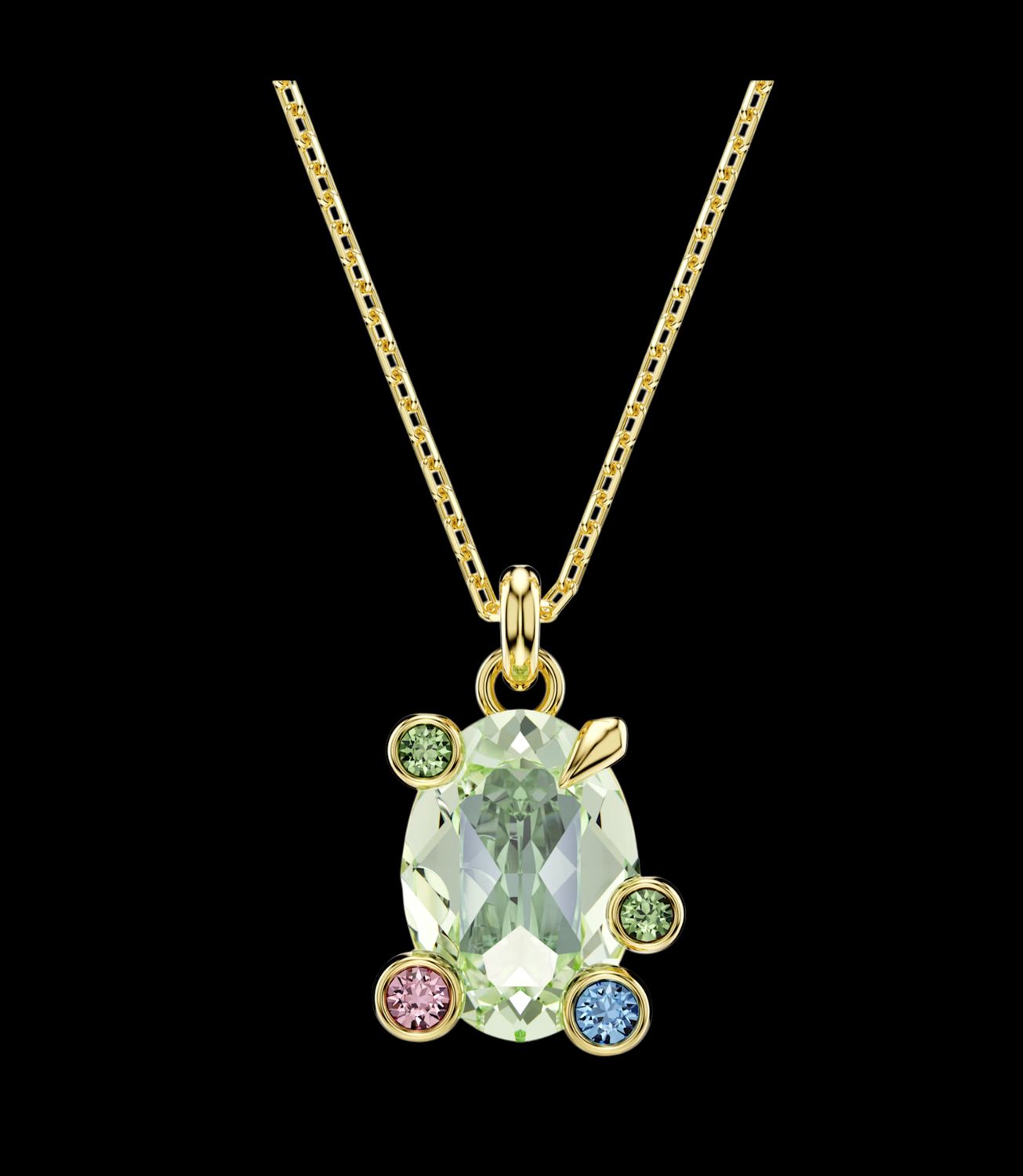 Gema Pendant, Mixed Cuts, Multicolored, Gold-Tone-5705816