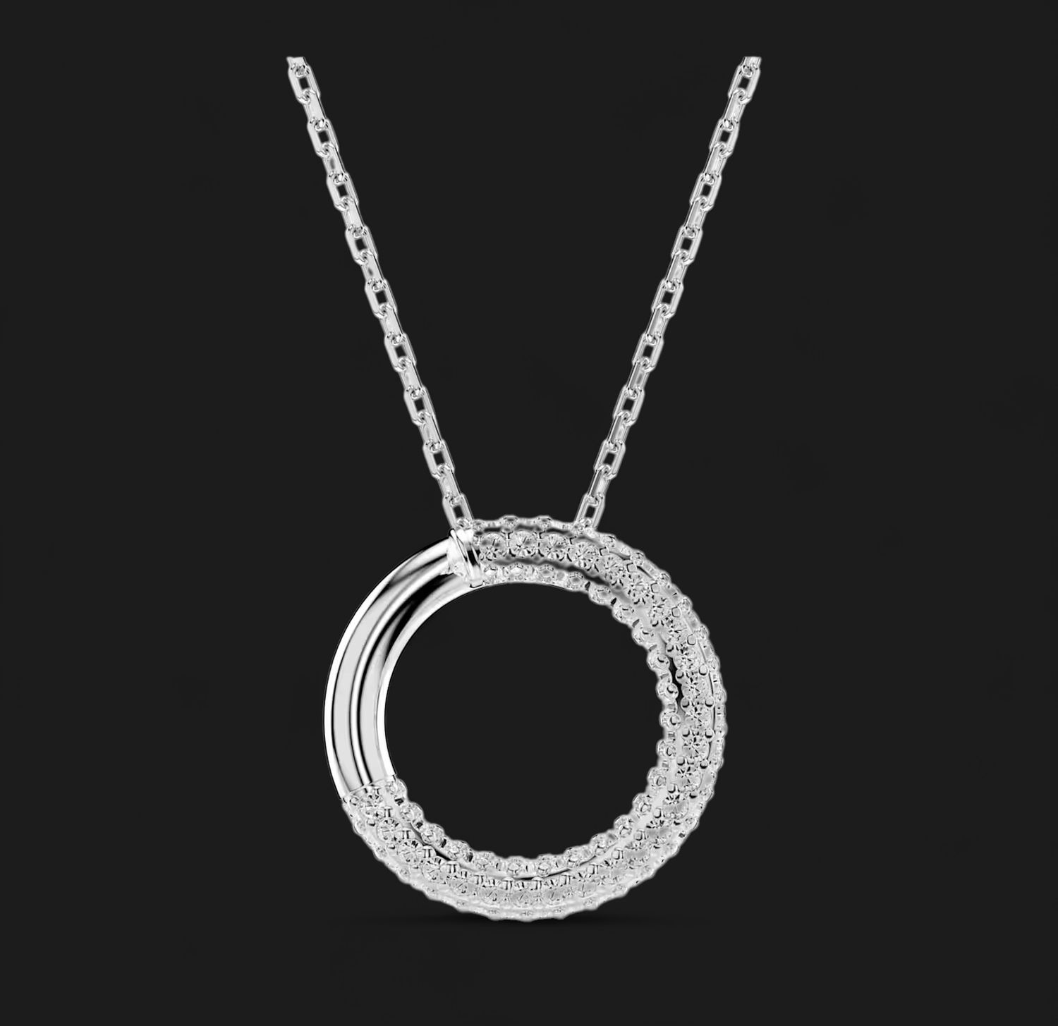 Dextera Pendant, Pavé, White-5692737