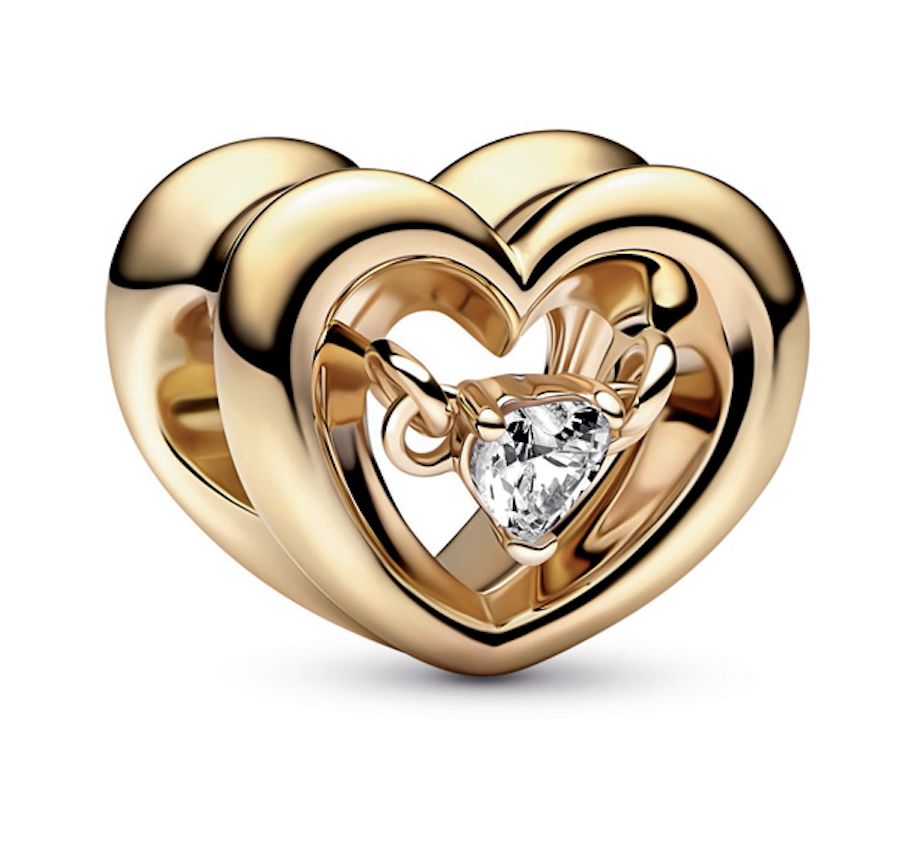Radiant Heart &amp; Floating Stone Charm-762493C01