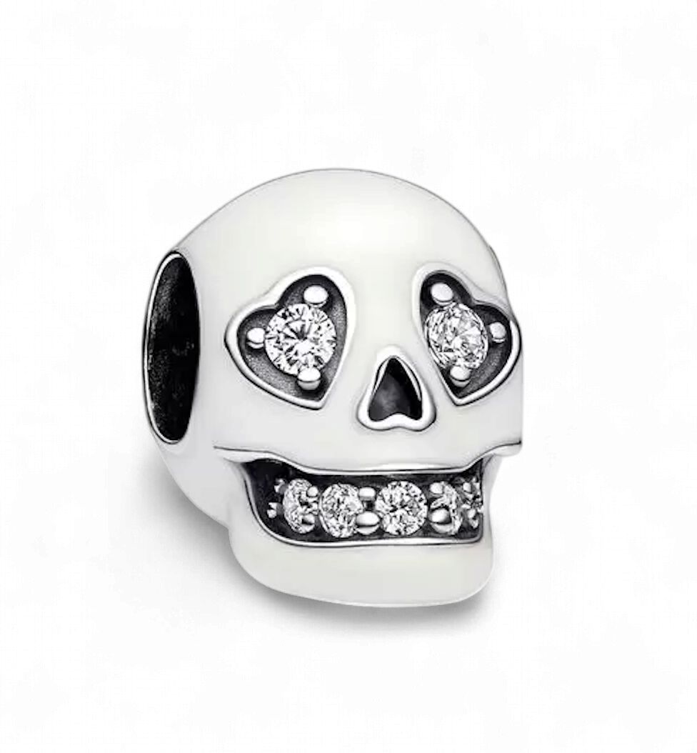 Glow-In-The-Dark Sparkling Skull Charm -792811C01