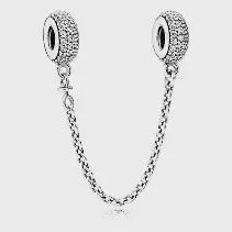 Sparkling Pavé Safety Chain Charm - 791736CZ-05