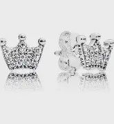 Crown Stud Earrings - 297127CZ