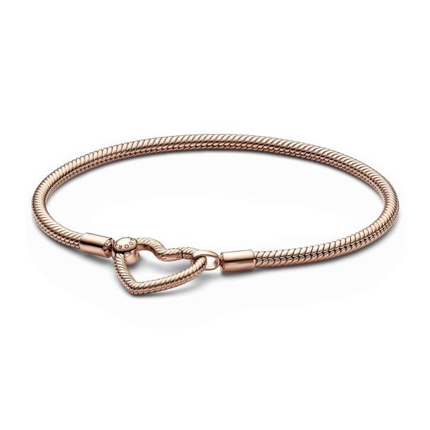 Pandora Heart Closure Snake Chain Bracelet  - 582257C00
