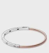 Pandora Signature Two-tone I-D Pavé Bangle  - 582740C01