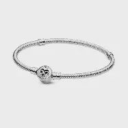 Heart Infinity Clasp Snake Chain Bracelet  - 599365C00