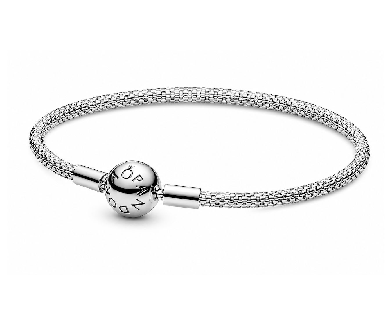 Sterling Silver Moments Mesh Bracelet-596543