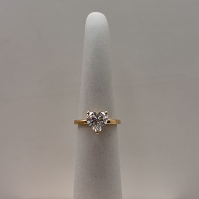 14KY 2ct Solitare Heart Diamond Ring