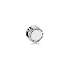 Silver charm with clear cubic zirconia - 792016CZ