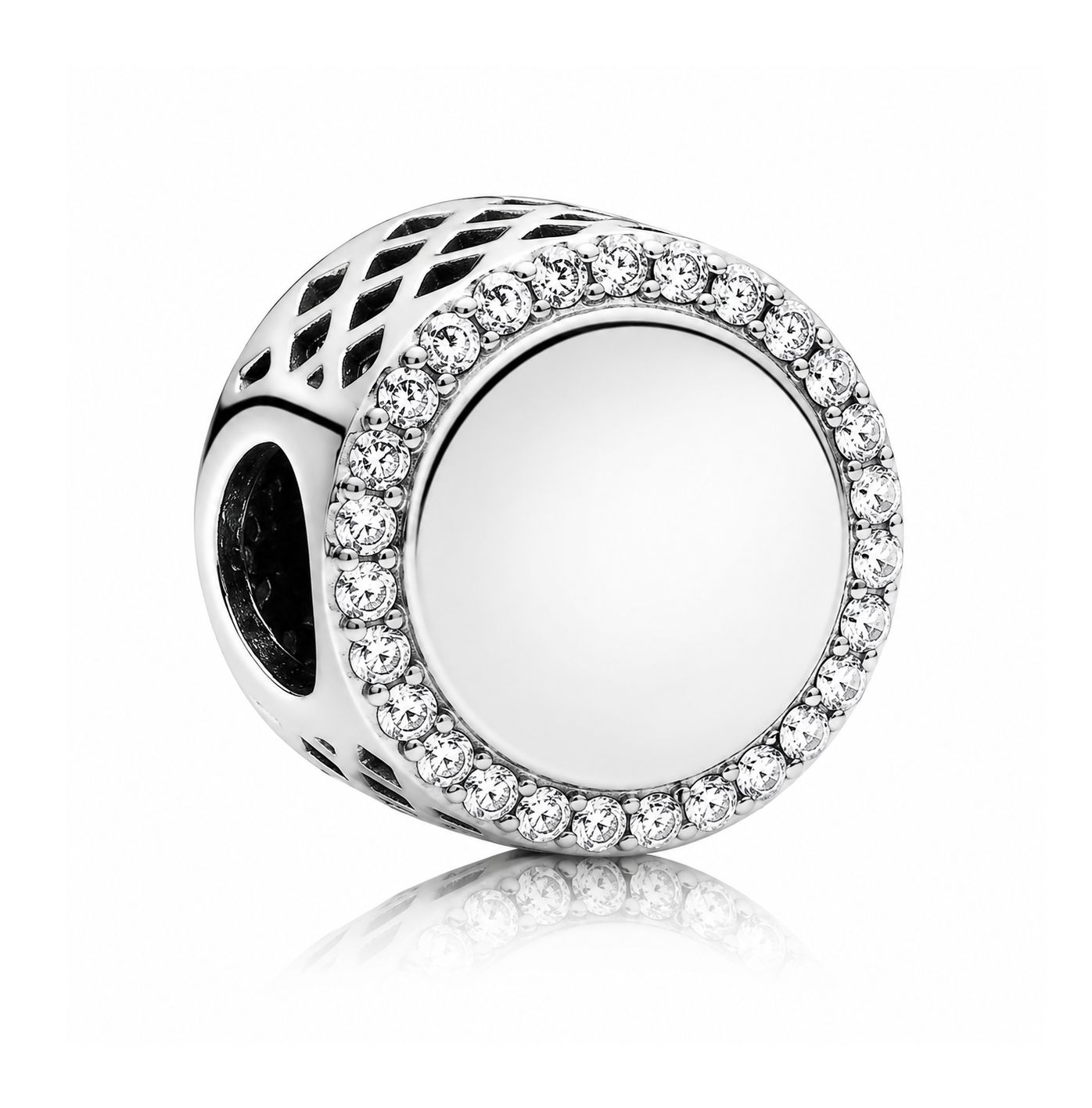 Silver Charm with Clear Cubic Zirconia-792016CZ