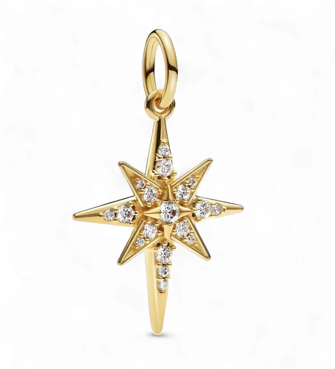 Sparkling North Star Dangle Charm-763608C01