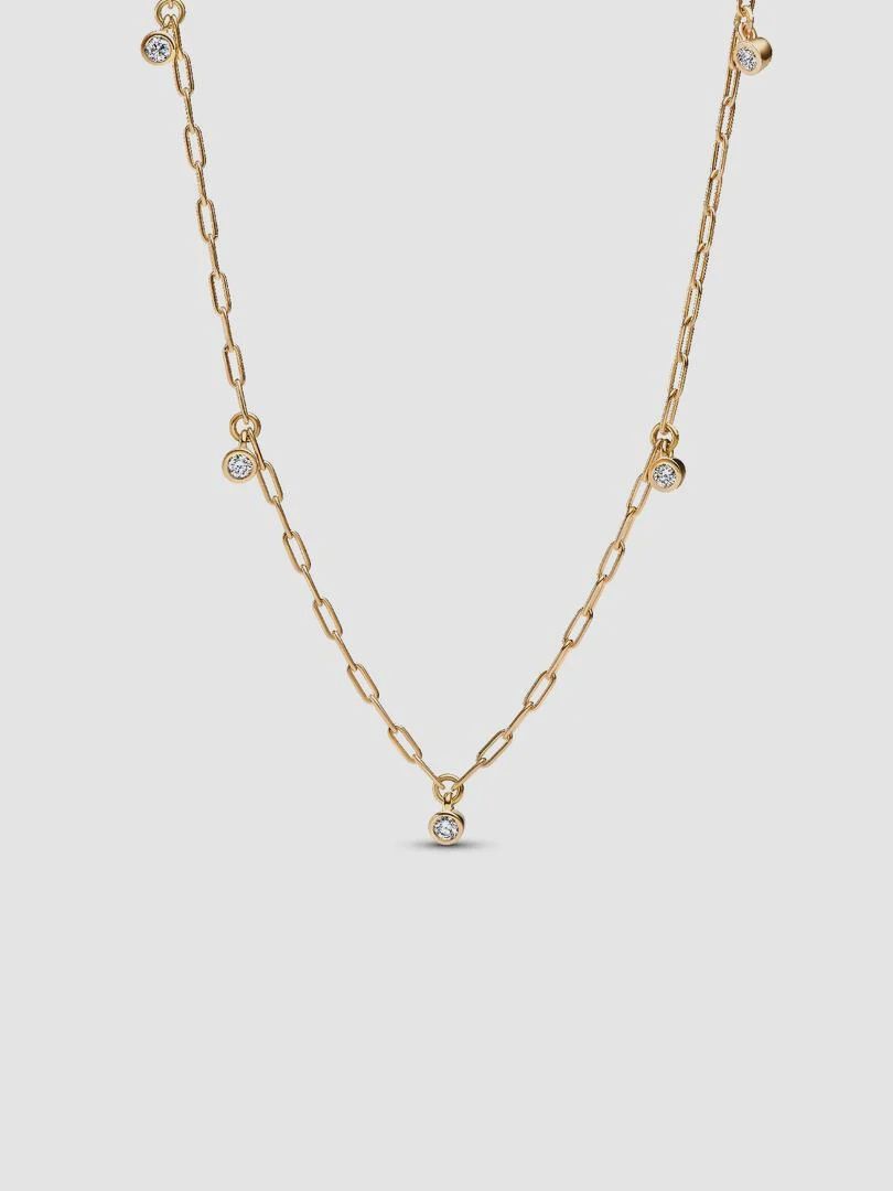 Era Bezel Lab Diamond Dangle Chain Necklace -353723C01-45