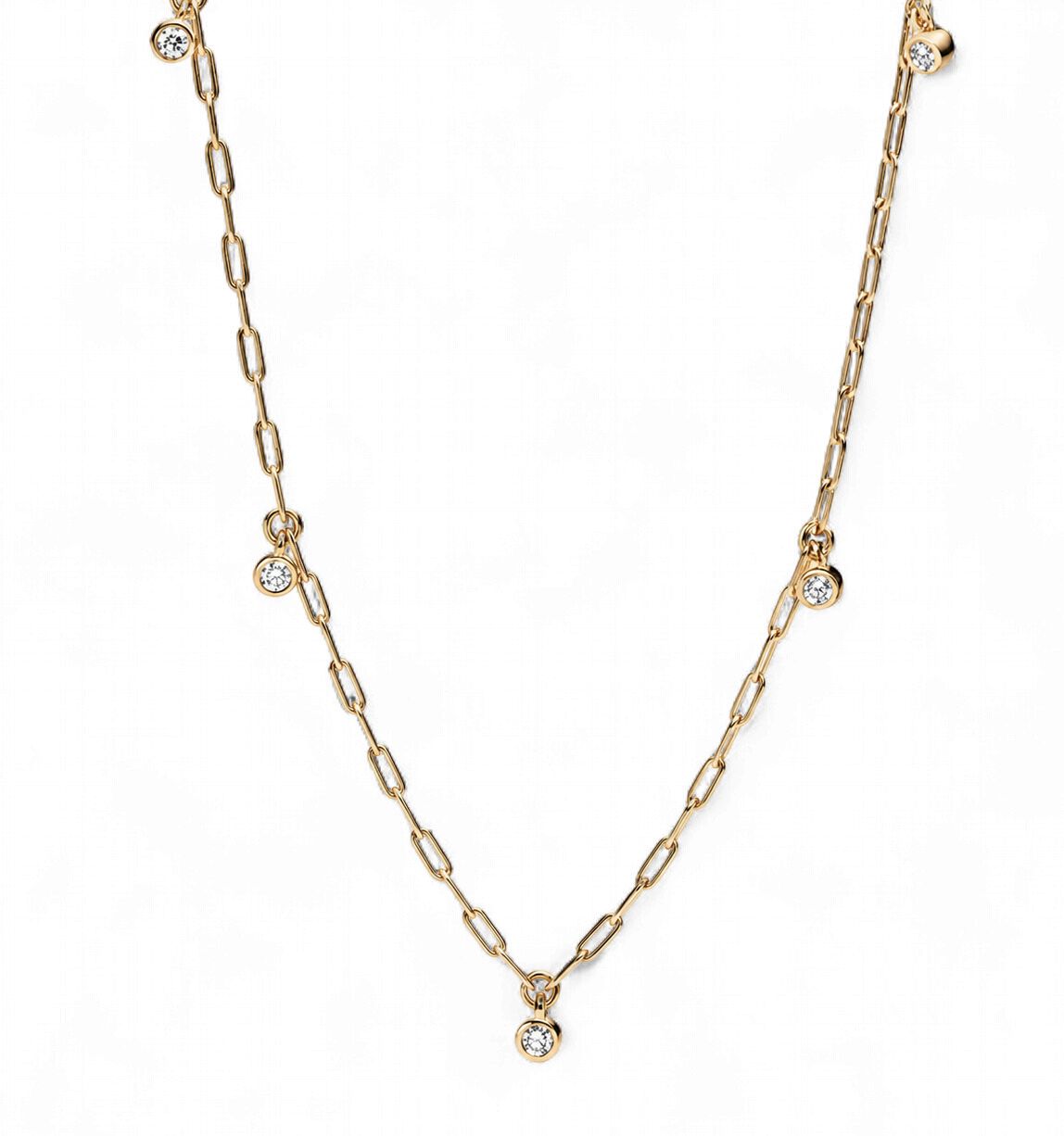 Era Bezel Lab Diamond (0.13ct) Dangle Chain Necklace-353723C01-45