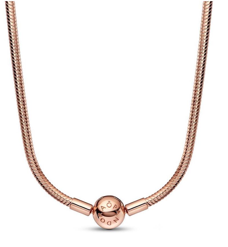 Moments Snake Chain Necklace Rose Gold-382234C00