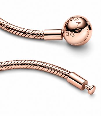 Moments Snake Chain Necklace Rose Gold-382234C00