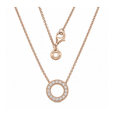 Logo Pavé Circle Collier Necklace-387436C01-45