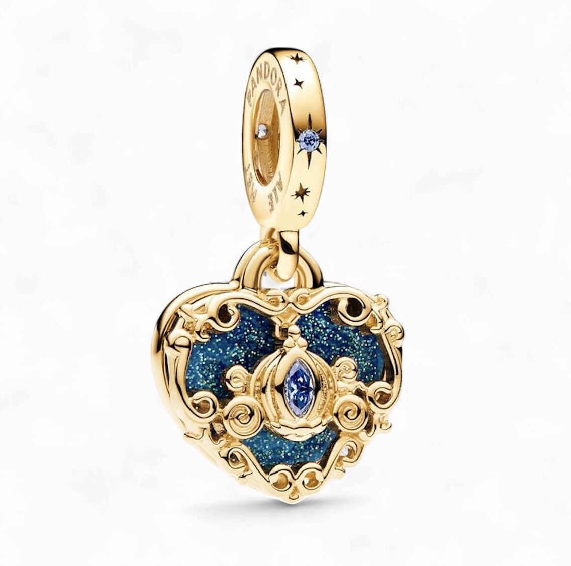 Disney Cinderella's Carriage &amp; Heart Double Dangle Charm - 763072C01