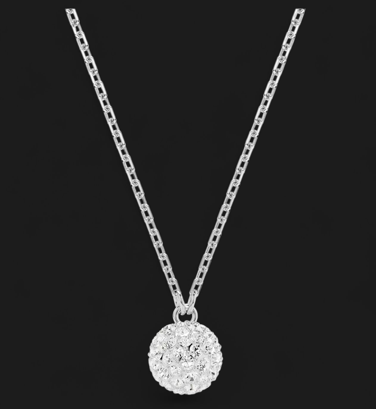 Dextera Pendant, Round Cut, Sphere, White-5693206