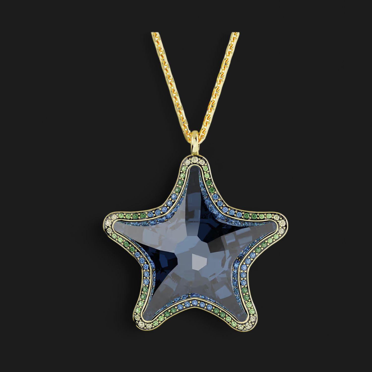 Idyllia SCS Pendan, Starfish, Blue, Gold-Tone-5707049