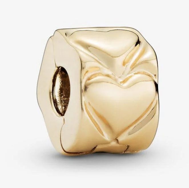 Simple Heart 14k Solid Gold Clip Charm-750243