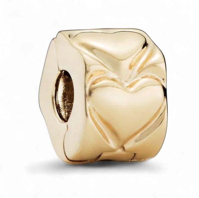 Simple Heart 14k Solid Gold Clip Charm-750243