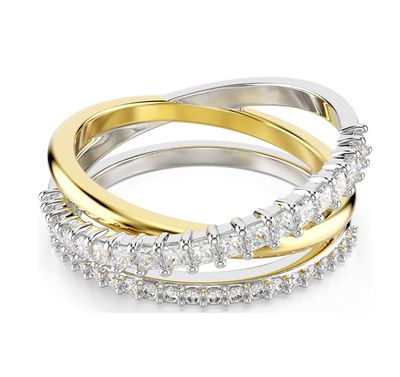 Hyperbola Ring, Mixed Cuts, White, Mixed Metal Finish-5689730