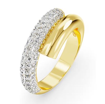 Dextera ring, White, Gold Tone-5668810