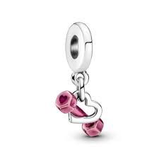 Dumbbell &amp; Heart Dangle Charm - 799545C01