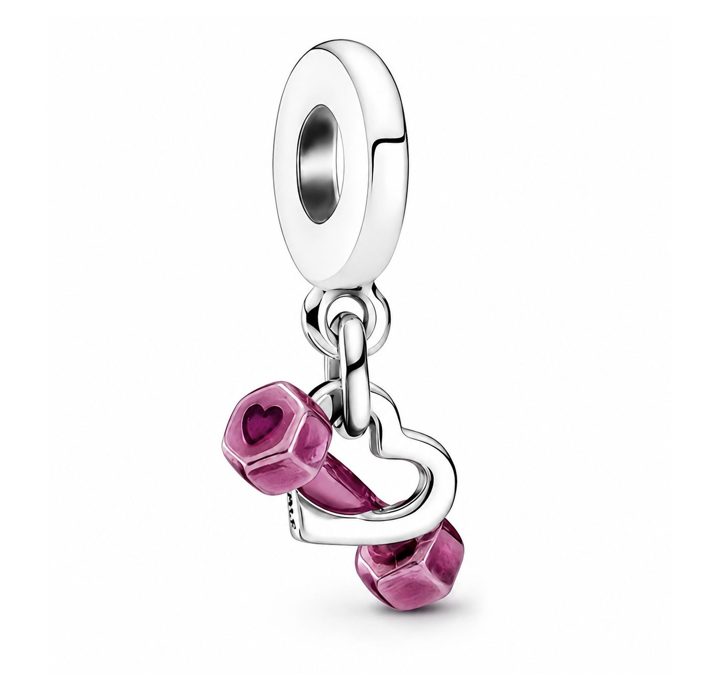 Dumbbell &amp; Heart Dangle Charm - 799545C01