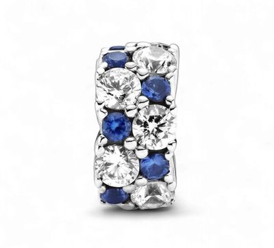 Clear &amp; Blue Sparkling Clip Charm - 799171C01