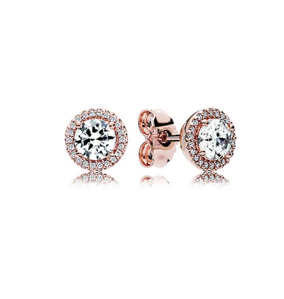 Pandora Round Sparkle Halo Stud Earrings - 286272CZ
