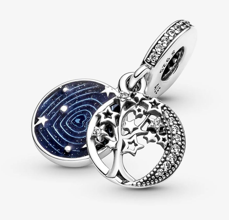 Double Dangle Tree &amp; Galaxy Moon Charm -799645C01